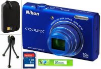 APARAT NIKON COOLPIX S6200 NIEBIESKI + akcesoria